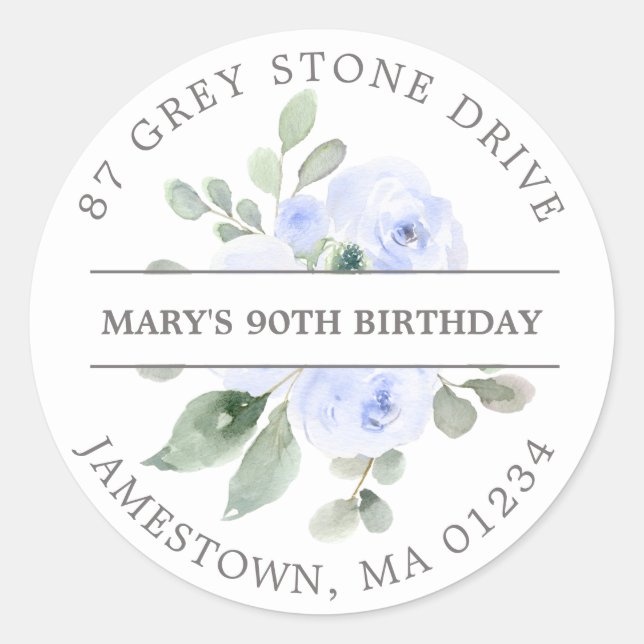 90th Birthday Return Address Label (Front)