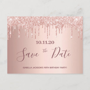 Birthday Save The Date Postcards No Minimum Quantity Zazzle