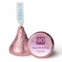 90th Birthday Rose Gold Glitter Sweet Gorgeous Hershey®'s Kisses®