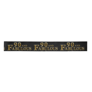 90th Birthday Satin Ribbon