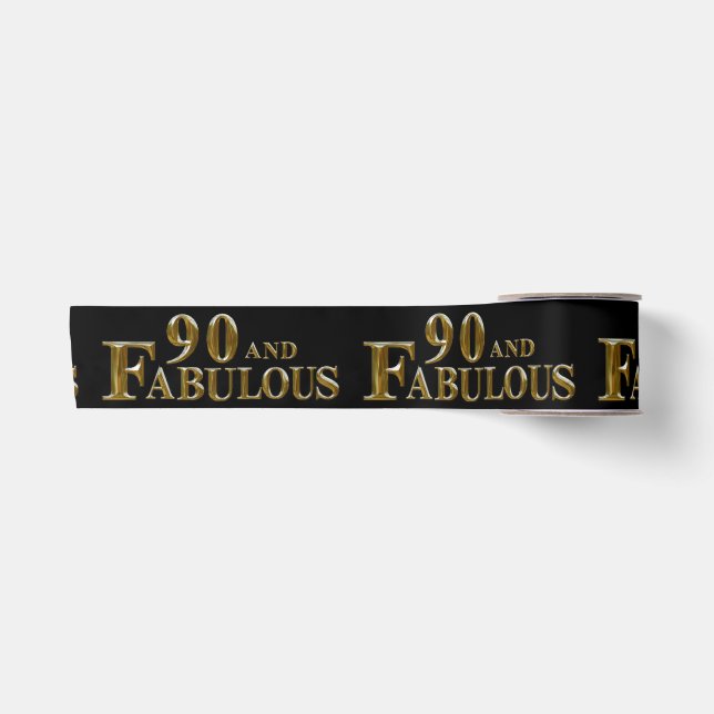 90th Birthday  Satin Ribbon (Front)