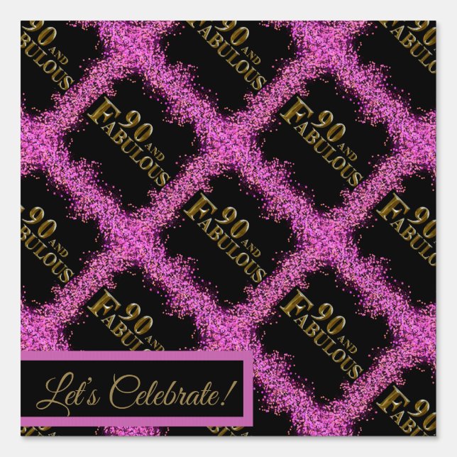 90th Birthday  Sign (Front)