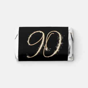 90th Birthday Sparklers On Black Hershey's Miniatures