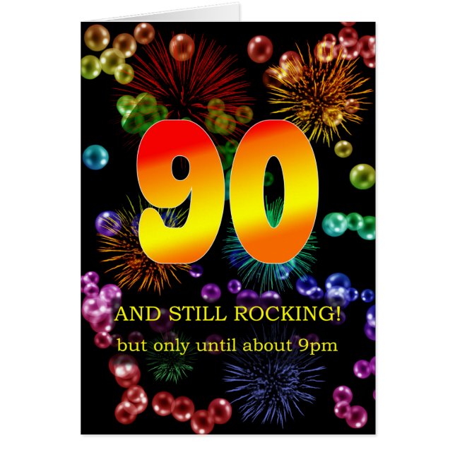90th Birthday Still Rocking Cards (Front)