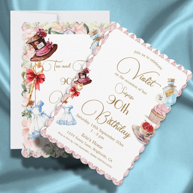 90th Birthday Tea and Tarts Alice Wonderland  (Creator Uploaded)