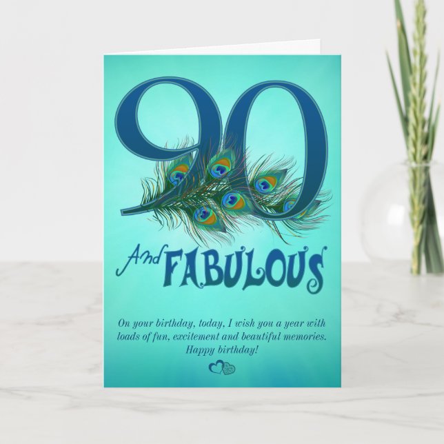 90th Birthday template Cards (Front)