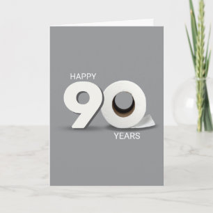 90th Birthday Toilet Paper Roll Card