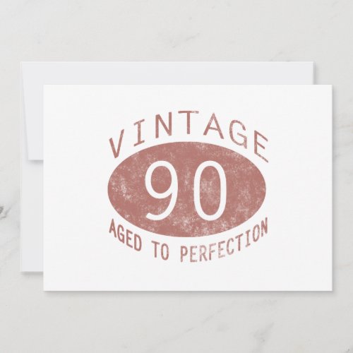 90th Birthday Vintage Humor Custom Invitation