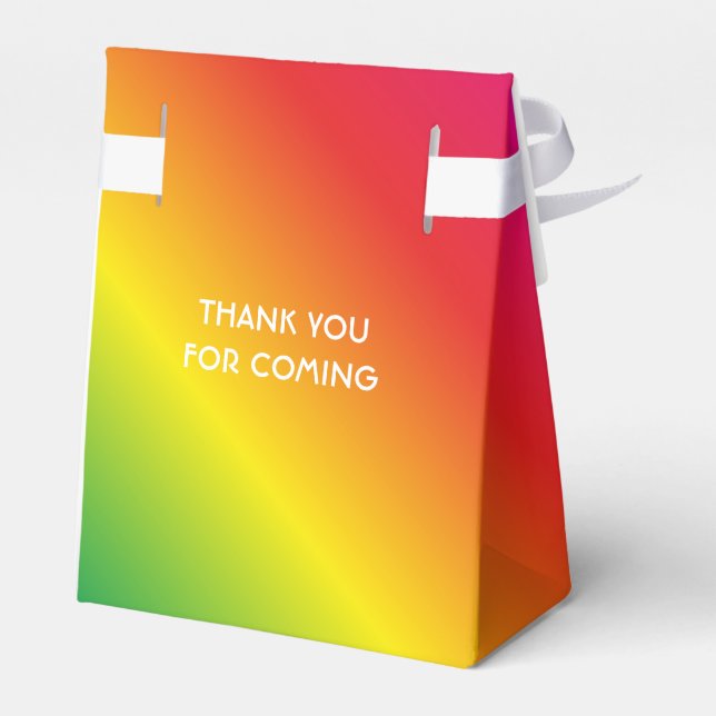 90th Birthday Worlds Best Fabulous Rainbow Favor Boxes (Back Side)