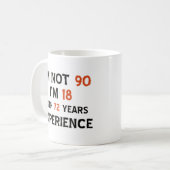 90th cool birthday designs coffee mug (Front Left)