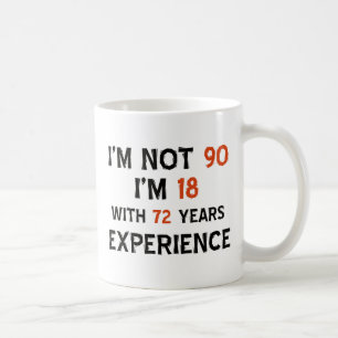 90th cool birthday designs coffee mug