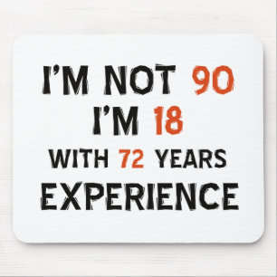 90th cool birthday designs mouse pad