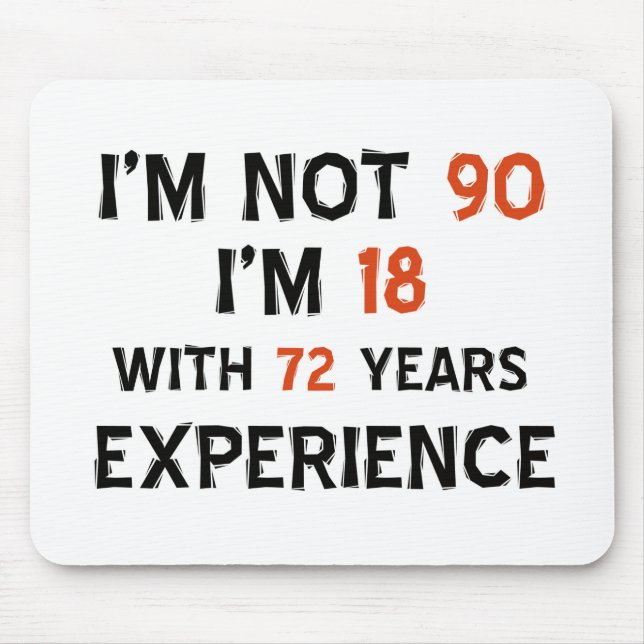 90th cool birthday designs mouse pad (Front)