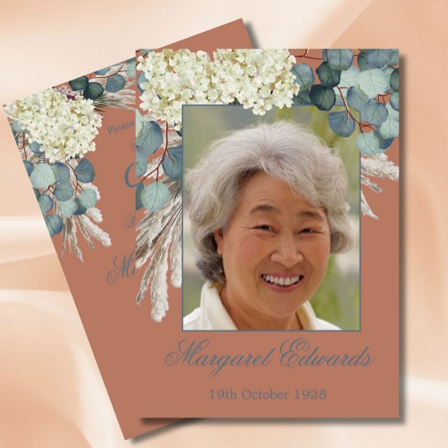 90th Floral  Elegant Modern  Photo Birthday Invitation (Creator Uploaded)