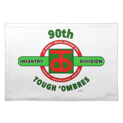90TH INFANTRY DIVISION TOUGH OMBRES DIVISION PLACEMAT