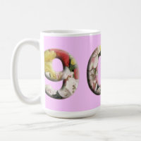 90th Milestone Mug Customizable Floral Design