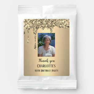 90th Ninety Elegant Birthday Party Gold Margarita Drink Mix