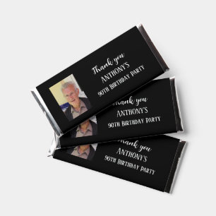 90th Ninety Elegant Birthday Party Hershey Bar Favors