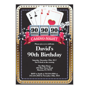 Surprise Casino Party Invitation Wording