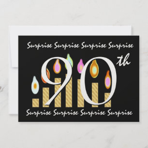 90th SURPRISE Birthday Party Invitation Template