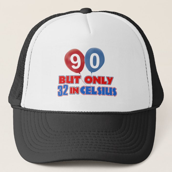 90th year birthday designs trucker hat | Zazzle.com