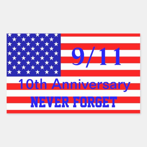 911 10th Anniversary Patriotic Stickers