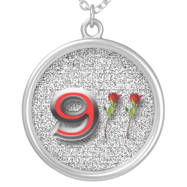 911 Anniversary Silver Plated Necklace (Front)