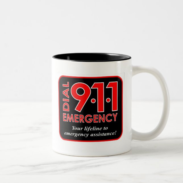 911 "Dial 911 Emergency" Mug (Right)