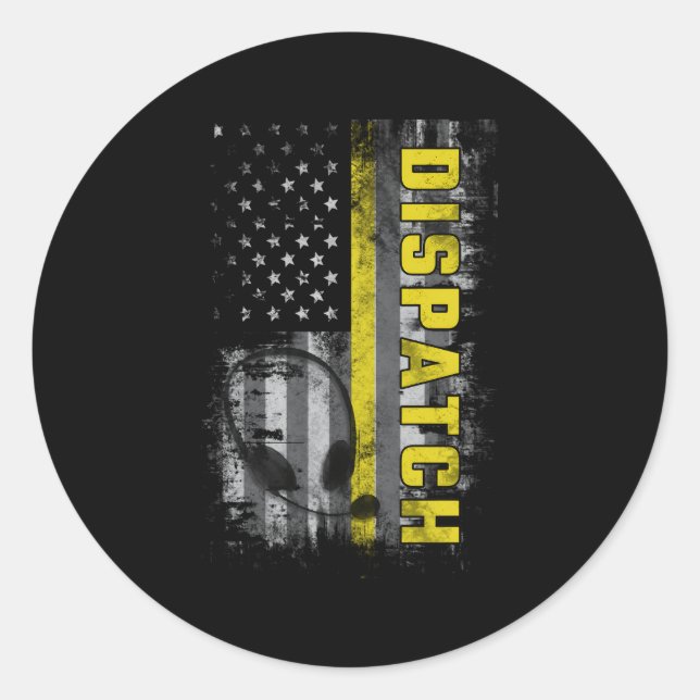 911 Dispatch Operators First Responder Dispatcher  Classic Round Sticker (Front)
