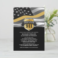 911 Dispatch Retirement Party Invitations