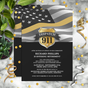 911 Dispatch Retirement Party Invitations