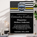 911 Dispatcher Award Emergency Department Logo Acrylic Print<br><div class="desc">Celebrate and show your appreciation to an outstanding Dispatcher with this Thin Gold Line Award - American flag design in Dispatcher Flag colors , modern black gold design. Personalize this 911 dispatcher award with dispatchers name, text with police department, emergency or fire department name and community, and date of issue....</div>