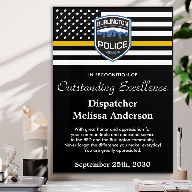911 Dispatcher Award Emergency Department Logo Acrylic Print (Creator Uploaded)