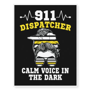 911 Dispatcher Calm Voice In The Dark Temporary Tattoos