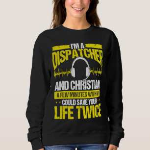 911 Dispatcher Christian Thin Gold Line Dispatch O Sweatshirt