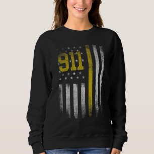 911 Dispatcher Dispatch Us Flag Police Emergency Sweatshirt