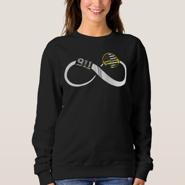 911 Dispatcher  Dispatch Us Flag Police Emergency  Sweatshirt (Front)