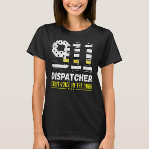 911 Dispatcher Dispatch Us Flag Police Emergency T-Shirt