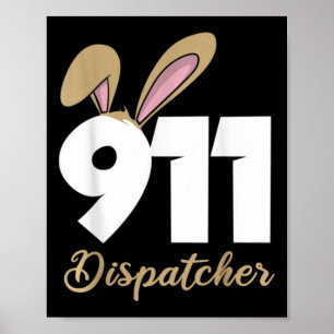 911 Dispatcher Easter Pullover Hoodie Poster