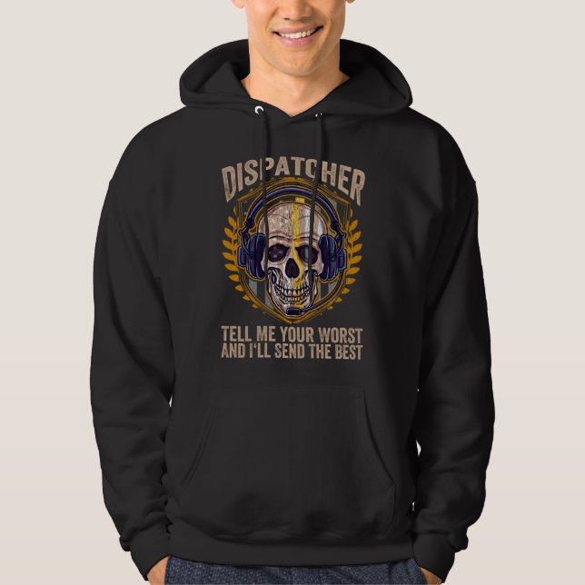 911 Dispatcher Emergency Dispatchers 911 Operator Hoodie (Front)