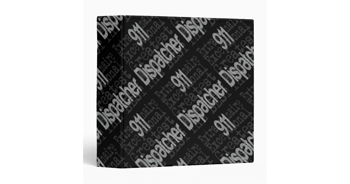 911 Dispatcher Extraordinaire Binder | Zazzle