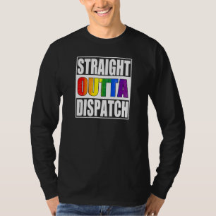 911 Dispatcher  Gay Pride LGBTQIA Thin Gold Line T-Shirt