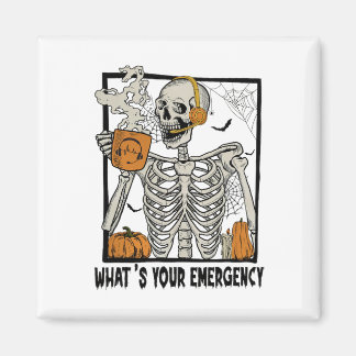 911 Dispatcher Halloween Skeleton What Your Emerge Magnet