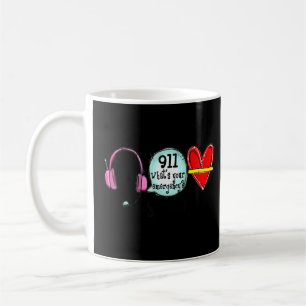 911 Dispatcher Operator Heart Firefighter Police E Coffee Mug