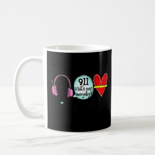 911 Dispatcher Operator Heart Firefighter Police E Coffee Mug