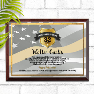 911 Dispatcher Personalized Retirement Award Plaque