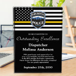 911 Dispatcher Police Emergency Department Logo Acrylic Award<br><div class="desc">Celebrate and show your appreciation to an outstanding Dispatcher with this Thin Gold Line Award - American flag design in Dispatcher Flag colors , modern black gold design. Personalize this 911 dispatcher award with dispatchers name, text with police department, emergency or fire department name and community, and date of issue....</div>
