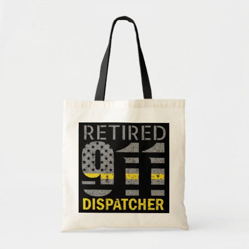 911 Dispatcher Retirement American Flag Dad Tote Bag