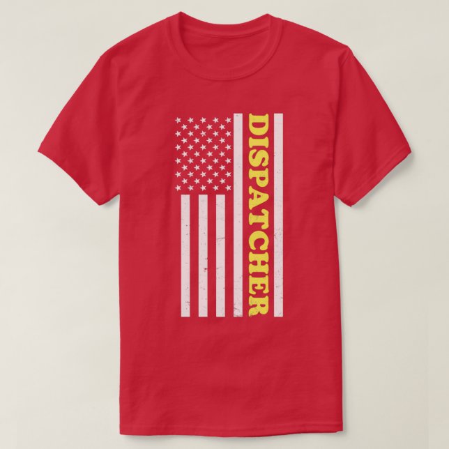 911 Dispatcher Shirt Patriotic US American Flag Gi (Design Front)