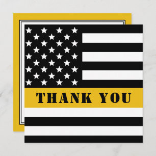 911 Dispatcher Thin Gold Line Appreciation Thank You Card